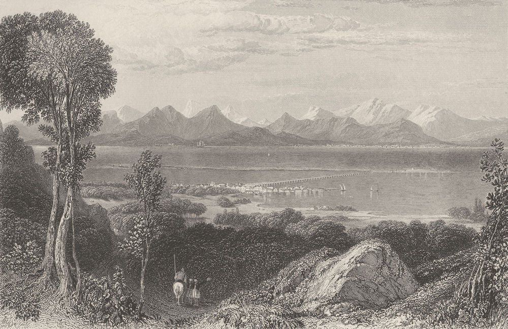 GREECE. Lefkada ; Finden 1833 old antique vintage print picture